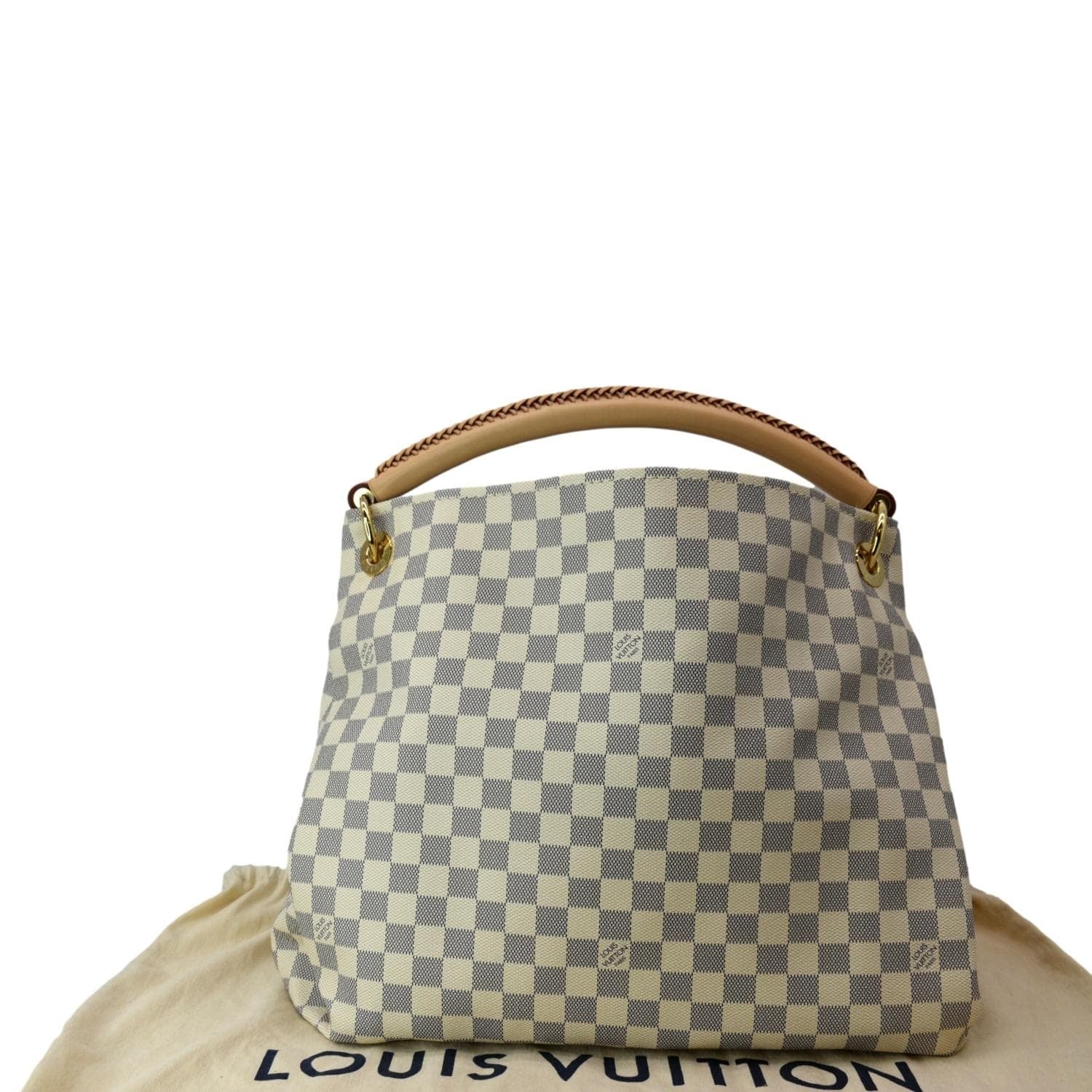 Louis Vuitton Artsy MM Damier Azur Hobo Bag White For Sale