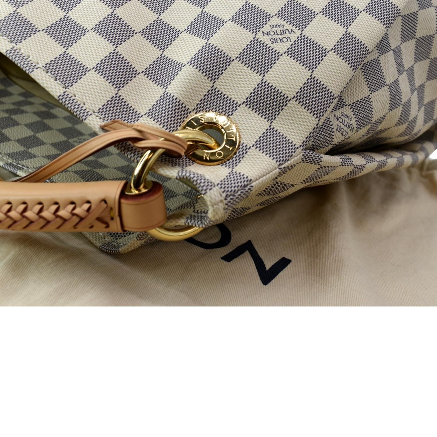 New Authentic Louis Vuitton Neverfull MM Damier Azur Beige With Microchip